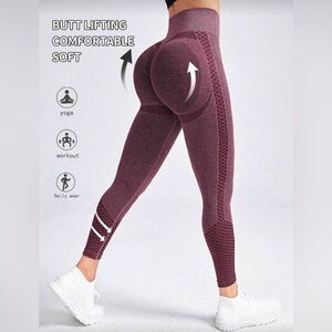 Women's Seamless Yoga Leggings - Purple